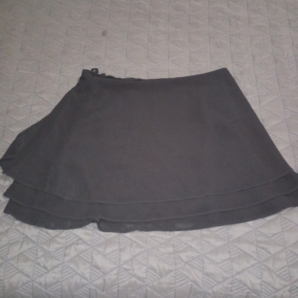 SHEIN Black Layered Mini Skirt